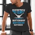 Butterfly Butterwhy Buttercry Swimming Swimmer Men's V-Neck T-Shirt Butterfly Butterwhy Buttercry Swimming Swimmer Men's V-Neck T-Shirt