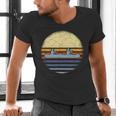 Canoe Canoeing Vintage Sunset Men's V-Neck T-Shirt