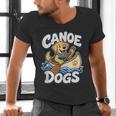 Canoe Dogs Golden Retriever Paddling Graphic Men's V-Neck T-Shirt Canoe Dogs Golden Retriever Paddling Graphic Men's V-Neck T-Shirt