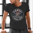 Canoe Fishing Crew Vintage Bass Paddles Men's V-Neck T-Shirt Canoe Fishing Crew Vintage Bass Paddles Men's V-Neck T-Shirt