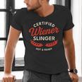 Certified Wiener Slinger BBQ Dad 4th Of July Men's V-Neck T-Shirt