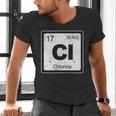 Chlorine Periodic Table Symbol Chemistry Swimming Dive Men's V-Neck T-Shirt Chlorine Periodic Table Symbol Chemistry Swimming Dive Men's V-Neck T-Shirt