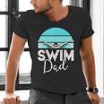 Dad Father School Swimming Meet Swimmer Swimmer Men's V-Neck T-Shirt Dad Father School Swimming Meet Swimmer Swimmer Men's V-Neck T-Shirt