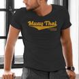 Distressed Muay Thai Kickboxing MMA BJJ Thailand T-Shirt Men's V-Neck T-Shirt Distressed Muay Thai Kickboxing MMA BJJ Thailand T-Shirt Men's V-Neck T-Shirt