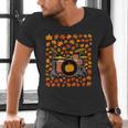 Drum Kit With Leaves Fall Drummer Autumn Musician Men's V-Neck T-Shirt Drum Kit With Leaves Fall Drummer Autumn Musician Men's V-Neck T-Shirt
