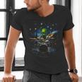 Drum Kit Percussionist Drummer Van Gogh Alien Playing Drums Men's V-Neck T-Shirt Drum Kit Percussionist Drummer Van Gogh Alien Playing Drums Men's V-Neck T-Shirt