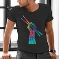 Drummer Drum Kit Tie Dye Hippie Drummer Men's V-Neck T-Shirt Drummer Drum Kit Tie Dye Hippie Drummer Men's V-Neck T-Shirt