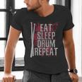 Drummer Eat Sleep Drum Repeat Drum Kit Musician Men's V-Neck T-Shirt Drummer Eat Sleep Drum Repeat Drum Kit Musician Men's V-Neck T-Shirt