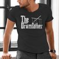 Drummer Humor The Drumfather Drum Kit Men's V-Neck T-Shirt Drummer Humor The Drumfather Drum Kit Men's V-Neck T-Shirt