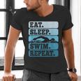 Eat Sleep Swim Vintage Swimming Lover Swimmer Men Women Men's V-Neck T-Shirt Eat Sleep Swim Vintage Swimming Lover Swimmer Men Women Men's V-Neck T-Shirt