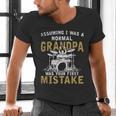 Grandpa Drummer Father's Day Drum Kit Men's V-Neck T-Shirt Grandpa Drummer Father's Day Drum Kit Men's V-Neck T-Shirt