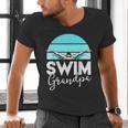 Grandpa Papa Swimming Meet Swimmer Swim Team Shirt Men's V-Neck T-Shirt Grandpa Papa Swimming Meet Swimmer Swim Team Shirt Men's V-Neck T-Shirt