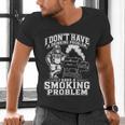 I'm Just A Drinker With A Smoking Problem Grilling BBQ Dad Men's V-Neck T-Shirt