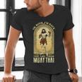 Jesus Knows Muay Thai Boxing Kickboxing MMA Men's V-Neck T-Shirt