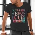 Just a Girl Who Loves Muay Thai Men's V-Neck T-Shirt