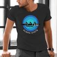 Kai Outrigger Canoe Hawaii Aloha State Paddling Retro Men's V-Neck T-Shirt