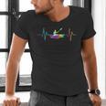 Kayaking Heartbeat Tie Dye Canoe Boating Kayaks Men's V-Neck T-Shirt