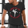 I Know I Hit Like A Girl Try To Keep Up Muay Thai Boxing Men's V-Neck T-Shirt