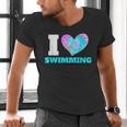 I Love Swimming Swimmer Swim Men's V-Neck T-Shirt I Love Swimming Swimmer Swim Men's V-Neck T-Shirt