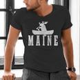 Maine Canoe Kayak Moose USA America Souvenir Men's V-Neck T-Shirt