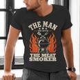Man Myth Meat Smoker Legend BBQ Dad Men's V-Neck T-Shirt
