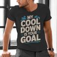Masters Swimmer Cool Down Workout Humor Bold Swimming Men's V-Neck T-Shirt