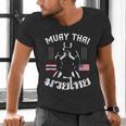 Muay Thai American Flag Martial Arts Thai Boxing Coach Men's V-Neck T-Shirt Muay Thai American Flag Martial Arts Thai Boxing Coach Men's V-Neck T-Shirt