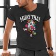 Muay Thai Art For Girls Kids Women Mixed Martial Arts Men's V-Neck T-Shirt
