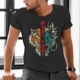Muay Thai Thai Boxing Dragon Tiger Men's V-Neck T-Shirt Muay Thai Thai Boxing Dragon Tiger Men's V-Neck T-Shirt