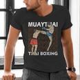 Muay Thai Boxing Men's V-Neck T-Shirt Muay Thai Boxing Men's V-Neck T-Shirt