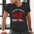 Muay Thai Boxing Teacher Kickboxing Martial Arts Instructor Men's V-Neck T-Shirt Muay Thai Boxing Teacher Kickboxing Martial Arts Instructor Men's V-Neck T-Shirt