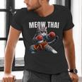 Muay Thai Cat Meow Thai Boxing Martial Art Kids Men's V-Neck T-Shirt Muay Thai Cat Meow Thai Boxing Martial Art Kids Men's V-Neck T-Shirt