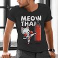 Muay Thai Cat Meow Thai Thai Boxing For Youth Muay Thai Men's V-Neck T-Shirt