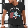 Muay Thai Cat Meow Thai Punch Bag Martial Arts Men's V-Neck T-Shirt Muay Thai Cat Meow Thai Punch Bag Martial Arts Men's V-Neck T-Shirt