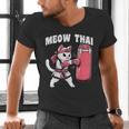 Muay Thai Cat Meow Thai Women Neko Costume Muay Thai Men's V-Neck T-Shirt