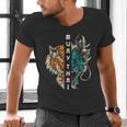 Muay Thai Dragon Tiger Men's V-Neck T-Shirt