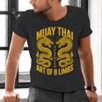 Muay Thai Dragons Thai Boxing Fighter Men's V-Neck T-Shirt