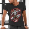 Muay Thai Elbow Strike Silhouette Minimal Clean Sport Men's V-Neck T-Shirt