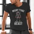 Muay Thai Elephant Kickboxing And Elephant Thai Men's V-Neck T-Shirt