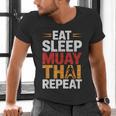 Muay Thai Fighter Eat Sleep Repeat Lifestyle Training Men's V-Neck T-Shirt