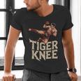 Muay Thai Fighter Tiger Knee Vintage Distressed Badge Men's V-Neck T-Shirt Muay Thai Fighter Tiger Knee Vintage Distressed Badge Men's V-Neck T-Shirt