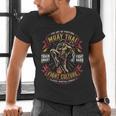 Muay Thai Fighter Training Thai Boxing Coach Men's V-Neck T-Shirt