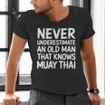 Muay Thai For Grandpa Men Mixed Martial Arts Men's V-Neck T-Shirt Muay Thai For Grandpa Men Mixed Martial Arts Men's V-Neck T-Shirt