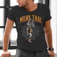 Muay Thai Hobby Martial Arts Fighter Boxing Men's V-Neck T-Shirt