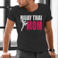 Muay Thai Mom Women Boxing Kickboxing MMA Muay Thai Men's V-Neck T-Shirt