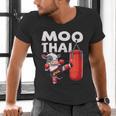Muay Thai Moo Thai Thai Boxing For Youth Muay Thai Cow Men's V-Neck T-Shirt Muay Thai Moo Thai Thai Boxing For Youth Muay Thai Cow Men's V-Neck T-Shirt
