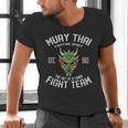 Muay Thai Oni Fight Team Kickboxing Men's V-Neck T-Shirt Muay Thai Oni Fight Team Kickboxing Men's V-Neck T-Shirt