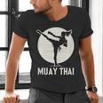 Muay Thai Woman Image Men's V-Neck T-Shirt Muay Thai Woman Image Men's V-Neck T-Shirt