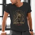 Old School Muay Thai Student Thai Boxing Fighter Men's V-Neck T-Shirt Old School Muay Thai Student Thai Boxing Fighter Men's V-Neck T-Shirt
