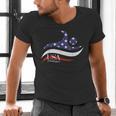 Patriotic American Flag Floating USA Swimming Team Men's V-Neck T-Shirt Patriotic American Flag Floating USA Swimming Team Men's V-Neck T-Shirt